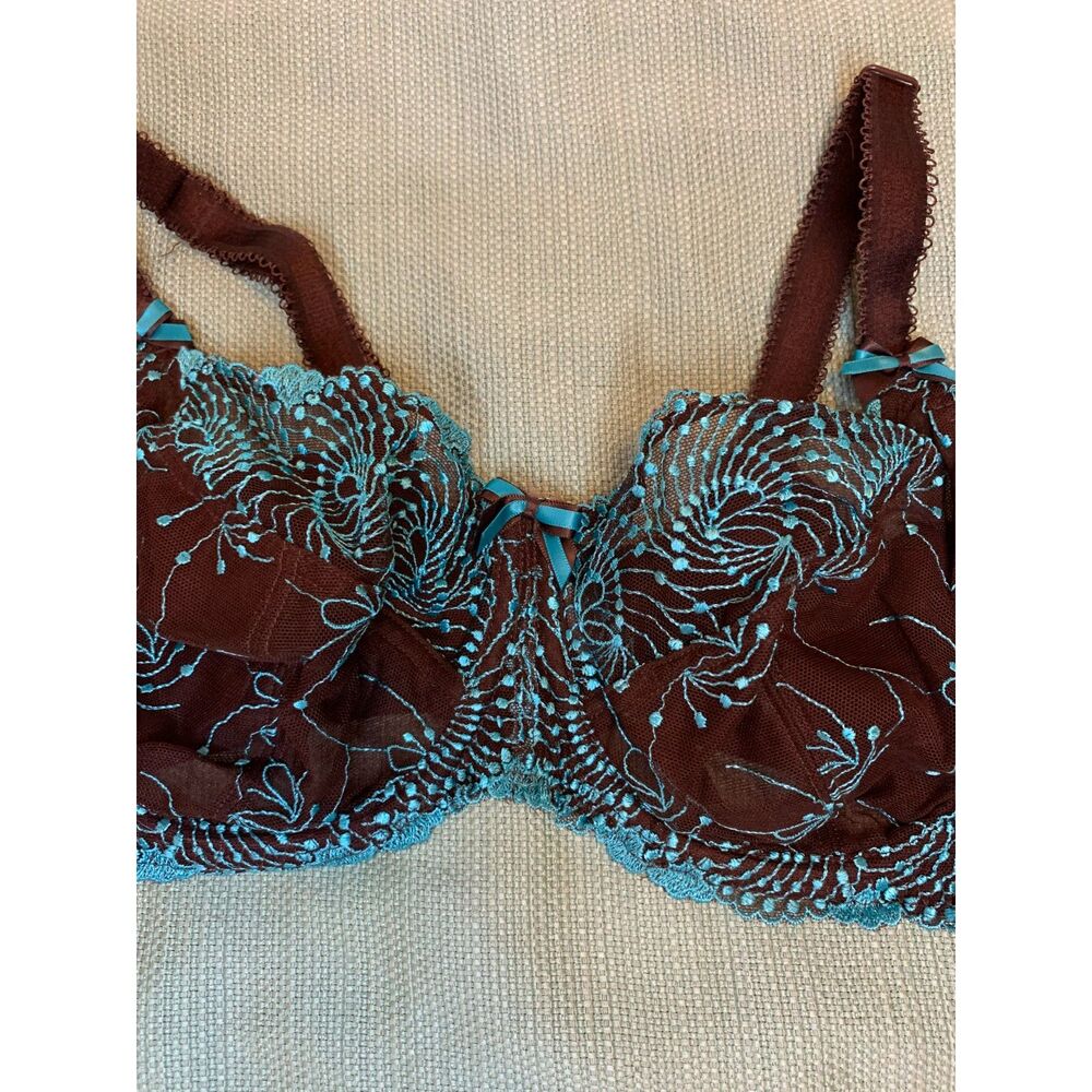 Fit Fully Yours Bra Brown and Green Size 34F - Picture 13 of 16